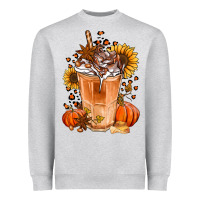 Heather Grey pumpkin spice ice latte Heavyweight Sweatshirt - Jasminsmagicworld