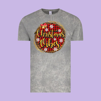 Christmas Vibes Vintage Tee Designed By Adodesignshop