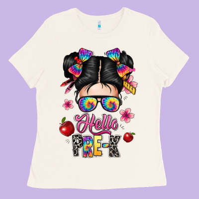 Hello Pre K Ladies Tee Designed By Texasbilliewilder