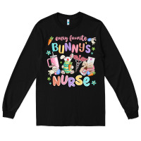 Black every favorite bunnys nurse Long Sleeve Tee - MaliasSmallBusiness