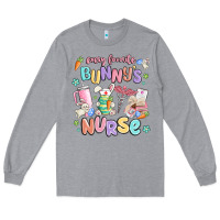 Heather Grey every favorite bunnys nurse Long Sleeve Tee - MaliasSmallBusiness