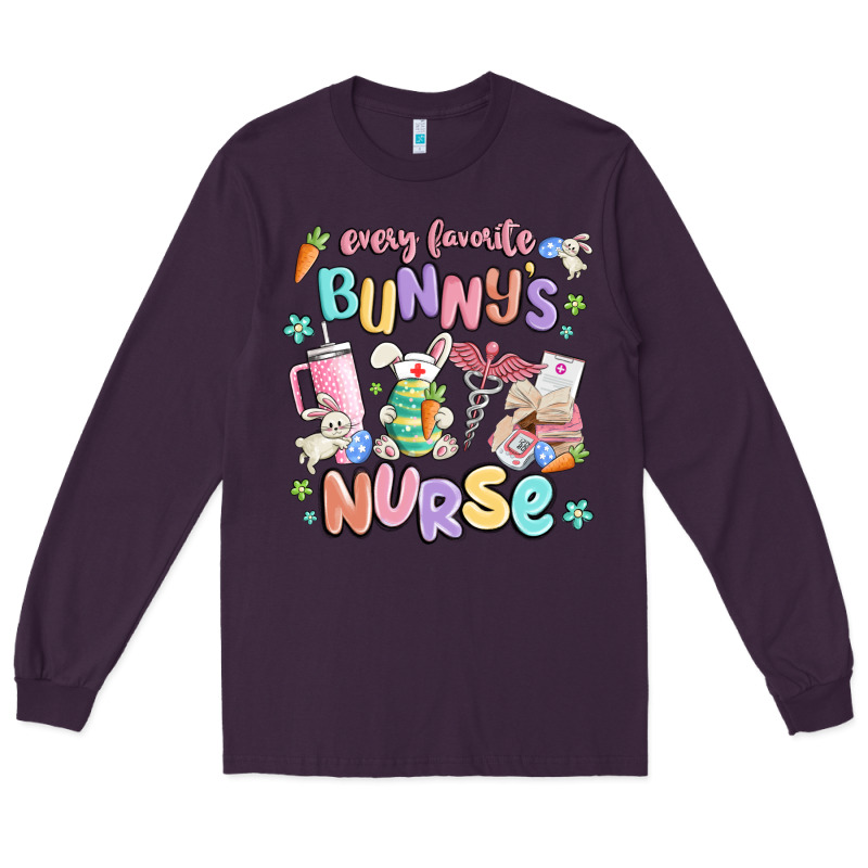 Every Favorite Bunnys Nurse Long Sleeve Tee by MaliasSmallBusiness | Teevron