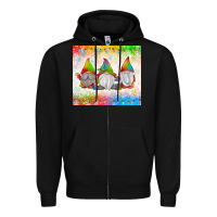 Christmas Lights Gnome Zipper Hoodie | Teevron