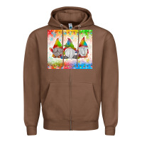 Chestnut christmas lights gnome Zipper Hoodie - MaliasSmallBusiness