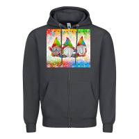Smoke christmas lights gnome Zipper Hoodie - MaliasSmallBusiness