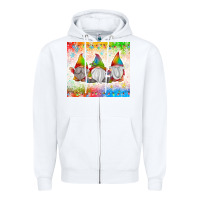 White christmas lights gnome Zipper Hoodie - MaliasSmallBusiness