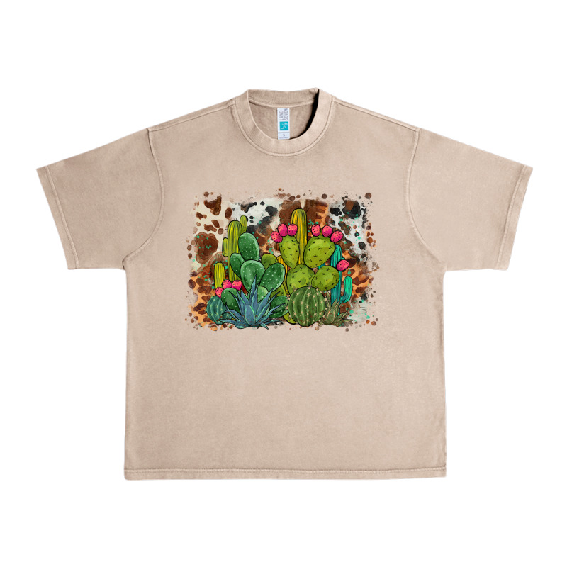 Watercolor Cactus Western Background Urban Heavy Tee by BarkalooDesign | Teevron