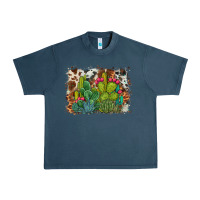 Midnight Navy watercolor cactus western background Urban Heavy Tee - BarkalooDesign