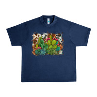 Navy watercolor cactus western background Urban Heavy Tee - BarkalooDesign