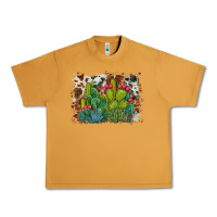 Peanut Butter watercolor cactus western background Urban Heavy Tee - BarkalooDesign