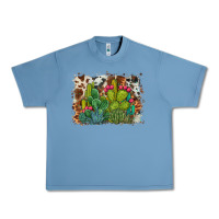 Pebble Blue watercolor cactus western background Urban Heavy Tee - BarkalooDesign