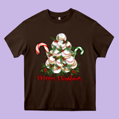 Merry Christmas Baseball Heavy Core Tee Designed By Ranaportraitstore