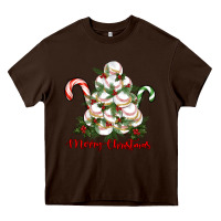 Chocolate Brown merry christmas baseball Heavy Core Tee - RanaPortraitStore