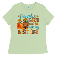 Matcha pumpkin spice and livin  my best life Ladies Tee - Zillion Design Studio