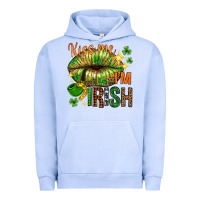 Pigment Grape Ice St. Patrick's Kiss me I'm Irish with lip Urban Hoodie - HowdyJamesFarm