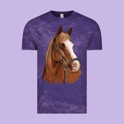 Horse Portrait Vintage Tee Designed By Artiststas