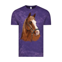 Cloud Purple horse portrait Vintage Tee - Artiststas