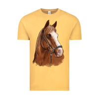 Vintage Mustard horse portrait Vintage Tee - Artiststas