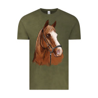 Vintage Olive horse portrait Vintage Tee - Artiststas