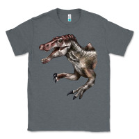 Charcoal Heather Spinosaurus Face Classic Tee - LillyAllenDesigns