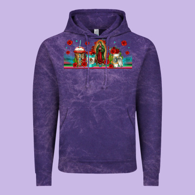 Lady Of Guadalupe Coffee Cups Libbey Glass Vintage Hoodie Designed By Jasminsmagicworld