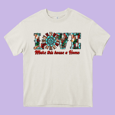 Love Make This House A Home Heavy Core Tee Designed By Ranaportraitstore