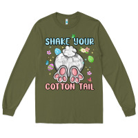 Army Green shake your cotton tail Long Sleeve Tee - MaliasSmallBusiness