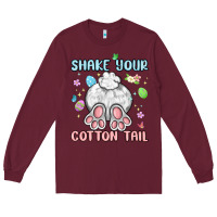 Burgundy shake your cotton tail Long Sleeve Tee - MaliasSmallBusiness