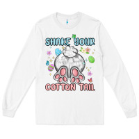 White shake your cotton tail Long Sleeve Tee - MaliasSmallBusiness