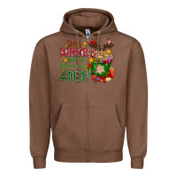 Chestnut deer santa please bring me tea Zipper Hoodie - MaliasSmallBusiness