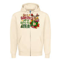 Sandshell deer santa please bring me tea Zipper Hoodie - MaliasSmallBusiness