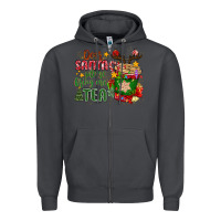 Smoke deer santa please bring me tea Zipper Hoodie - MaliasSmallBusiness