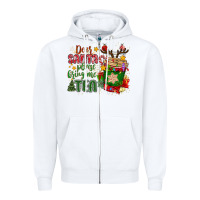 White deer santa please bring me tea Zipper Hoodie - MaliasSmallBusiness