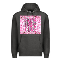 Charcoal Heather Faith hope cure Cancer Premium Hoodie - NancyCooperArtShop