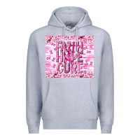 Heather Grey Faith hope cure Cancer Premium Hoodie - NancyCooperArtShop