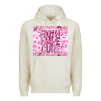 Oatmeal Heather Faith hope cure Cancer Premium Hoodie - NancyCooperArtShop