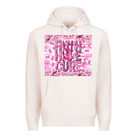 Pale Pink Faith hope cure Cancer Premium Hoodie - NancyCooperArtShop