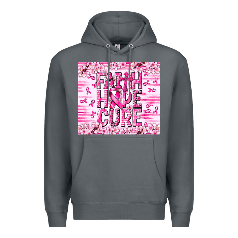 Faith Hope Cure Cancer Premium Hoodie by NancyCooperArtShop | Teevron