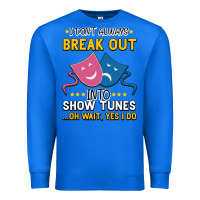 True Royal My Brain is 95% Show Tunes. Funny Theatre Gift. Premium Sweatshirt - Bettercallsaul
