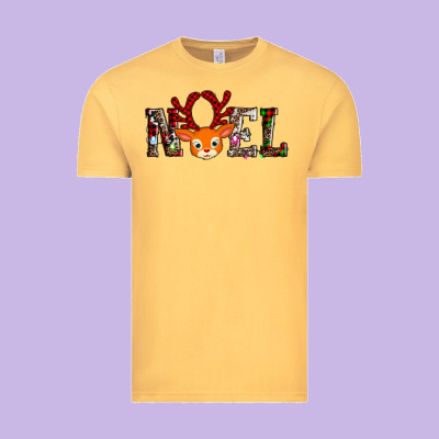 Noel Reindeer Vintage Tee Designed By Adodesignshop