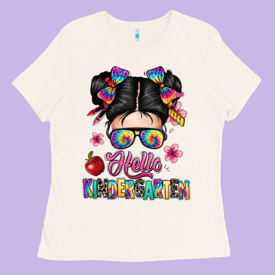 Hello Kindergarten Ladies Tee Designed By Texasbilliewilder
