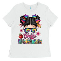 White hello kindergarten Ladies Tee - texasbilliewilder