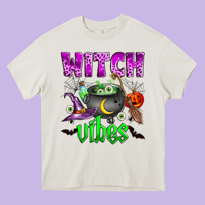 Witch Vibes Heavy Core Tee Designed By Zillion Design Studio