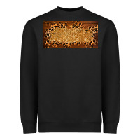 Black wooden leopard glitter  license plate template Heavyweight Sweatshirt - BarkalooDesign