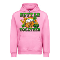 Fuchsia Pink Better together St. Patrick's Day Urban Hoodie - CowGirlArtShop
