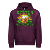 Mauve Wine Better together St. Patrick's Day Urban Hoodie - CowGirlArtShop