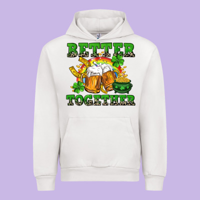 Better Together St. Patrick's Day Urban Hoodie Designed By Cowgirlartshop