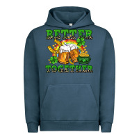 Pigment Midnight Navy Better together St. Patrick's Day Urban Hoodie - CowGirlArtShop