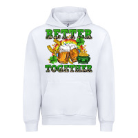 White Better together St. Patrick's Day Urban Hoodie - CowGirlArtShop