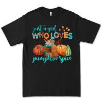 Black just a girl who loves pumpkin spice Premium Tee - AdoDesignShop